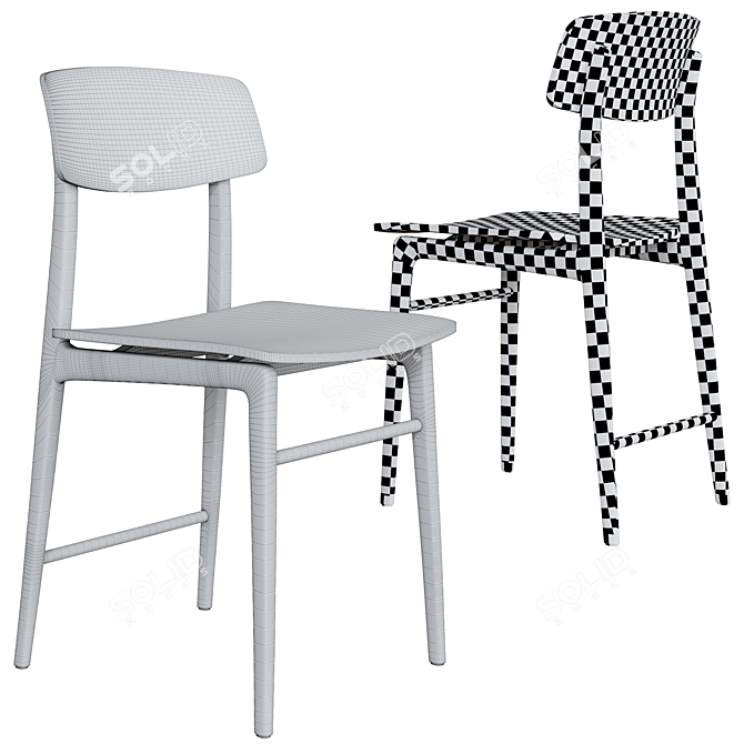 Elegant Woody Dining Table 3D model image 7