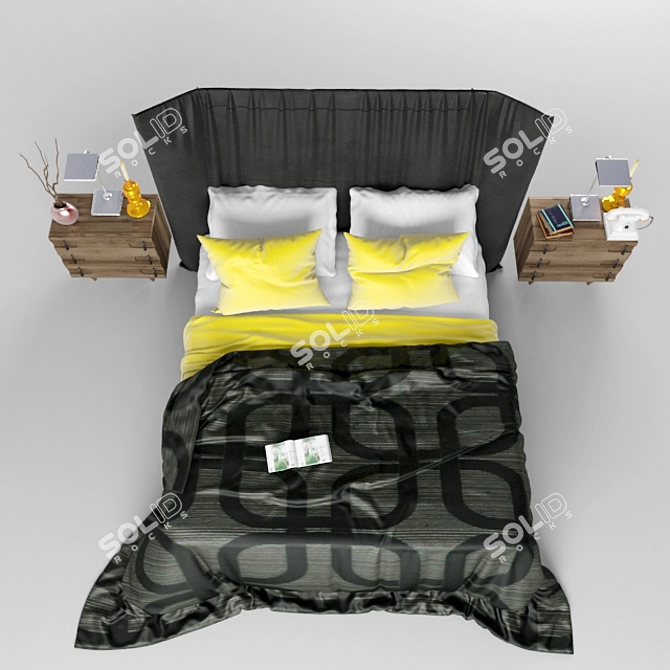 Italian Made Bed 3D model image 3