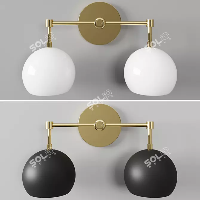 Dual Loa Sconce: Elegant Illumination Solution 3D model image 1