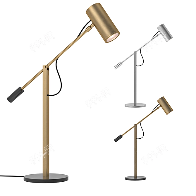 Title: Elegant RH Champeaux Cantilever Lamp 3D model image 1