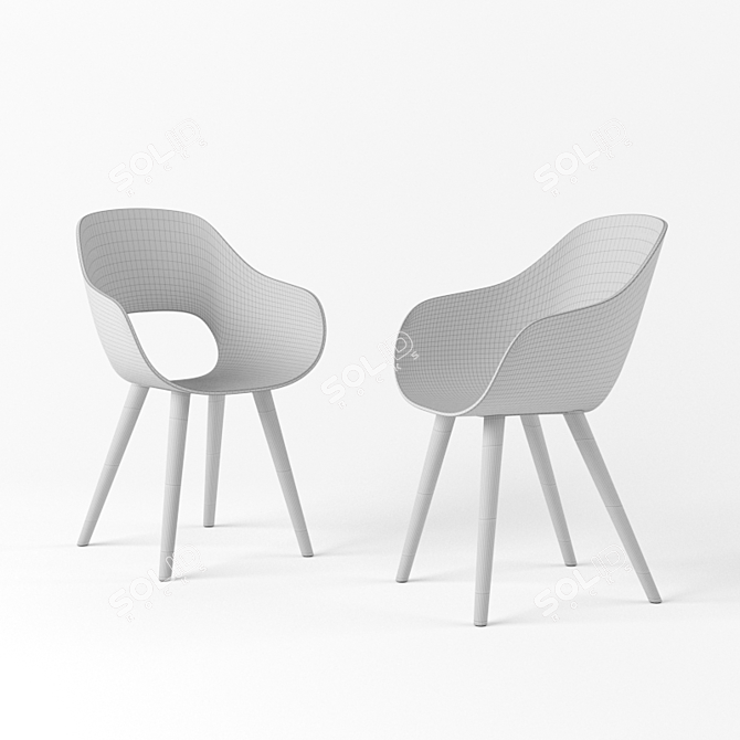 Modern Comfort: Maruni Roundish Armchair 3D model image 3