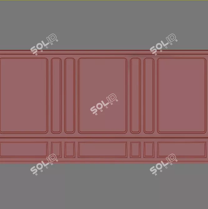 Elegant Wall Moulding: 3DMax 2013 3D model image 2