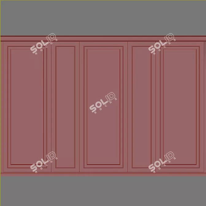 Elegant Wall Moulding: Perfect for Any Space 3D model image 2