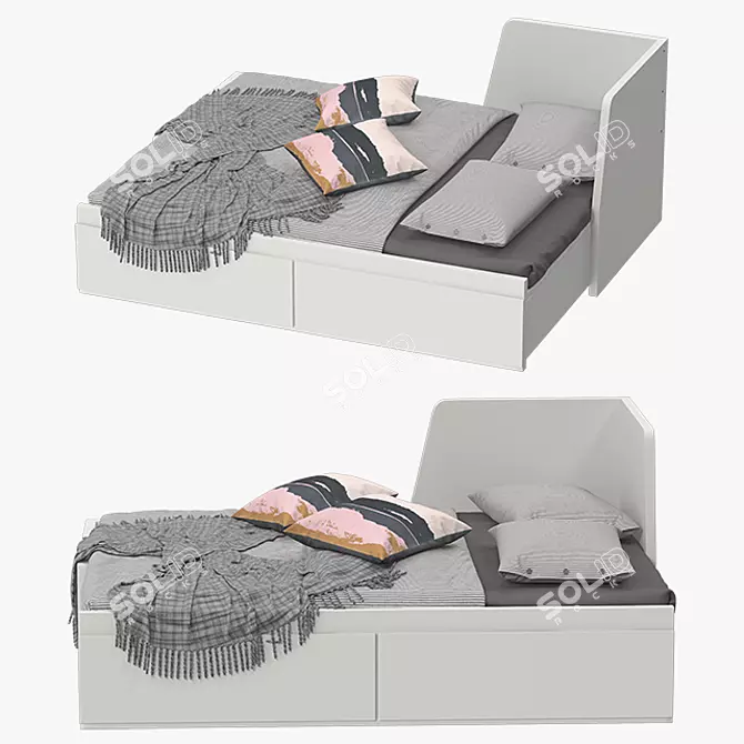 Ikea FLlekke Bed: Stylish and Versatile 3D model image 1