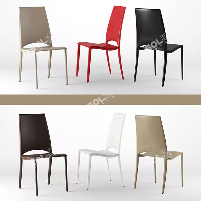 Luxurious Vela Dining Chair: Ergonomic Comfort & Timeless Beauty 3D model image 1