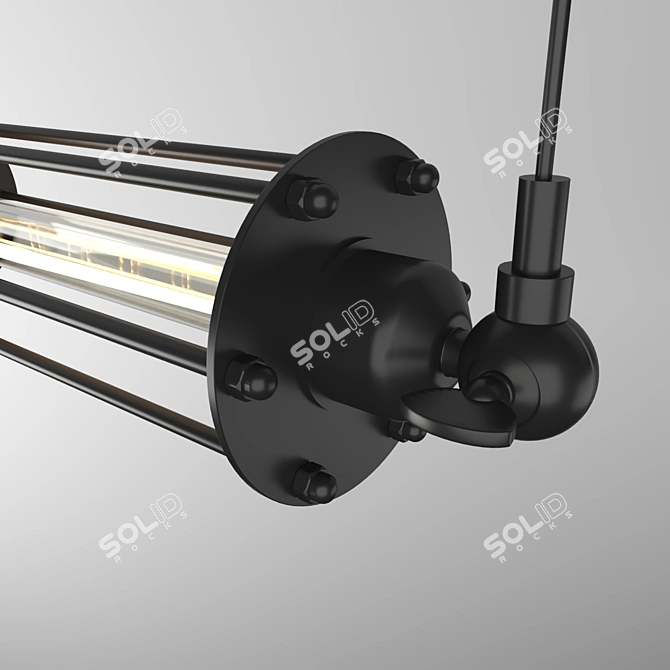 Sleek Logan Pendant Lamp 3D model image 2