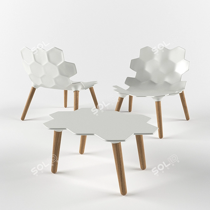 Modern Outdoor TARTA Garden Set 3D model image 1