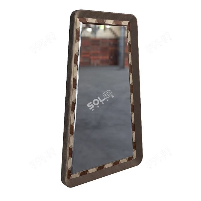 Elegant Barberini Mirror Inlay 3D model image 1