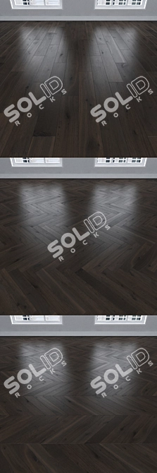 Oak Coffee Parquet - Herringbone, Linear & Chevron 3D model image 2