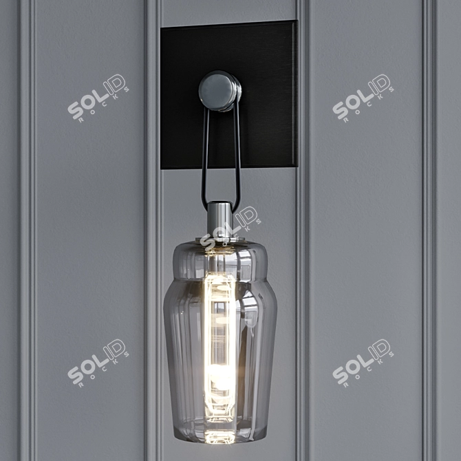 Troy Lighting B5991: Stylish Metal and Glass Pendant Light 3D model image 1