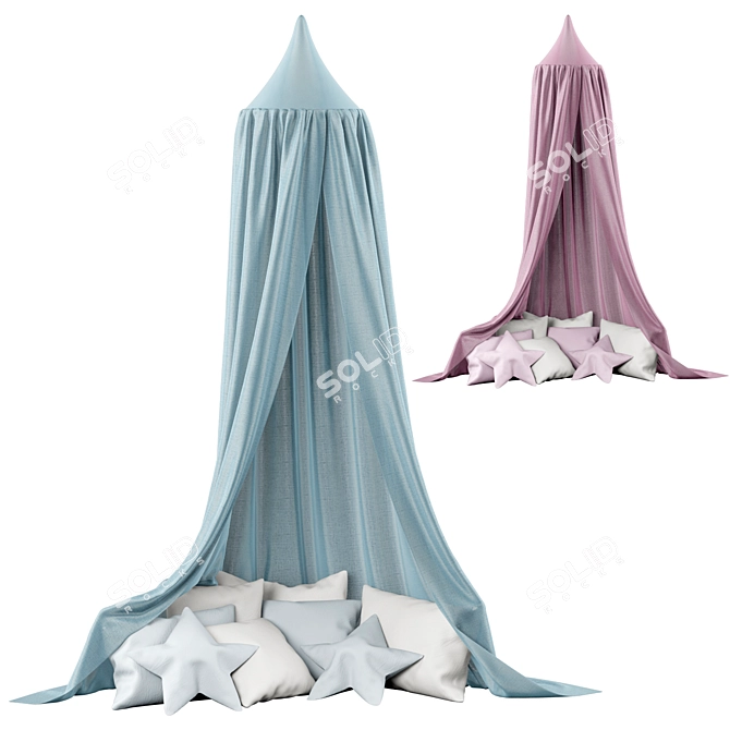 Cozy Canopy | Dreamy Bed Set 3D model image 4