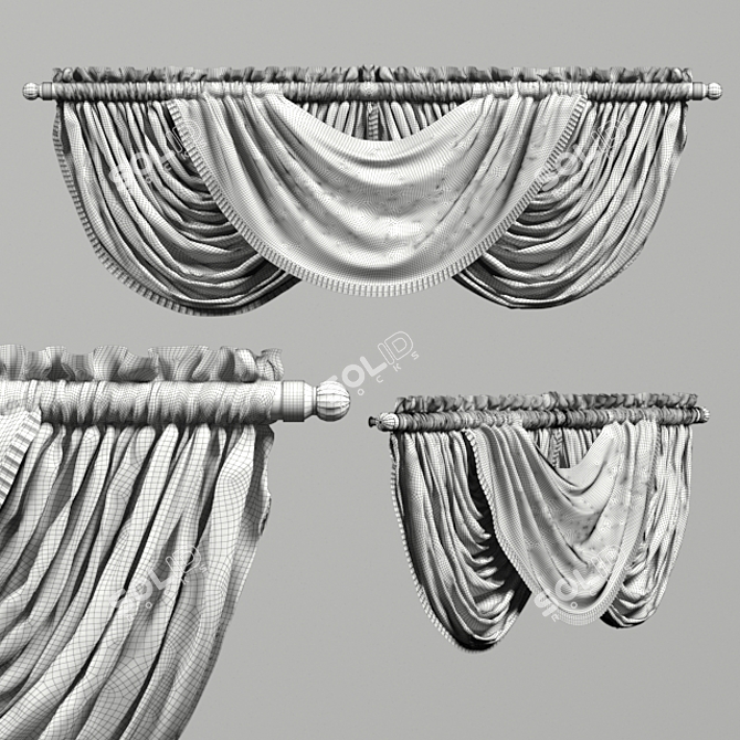 3D Curtain Models - FBX & OBJ 3D model image 2