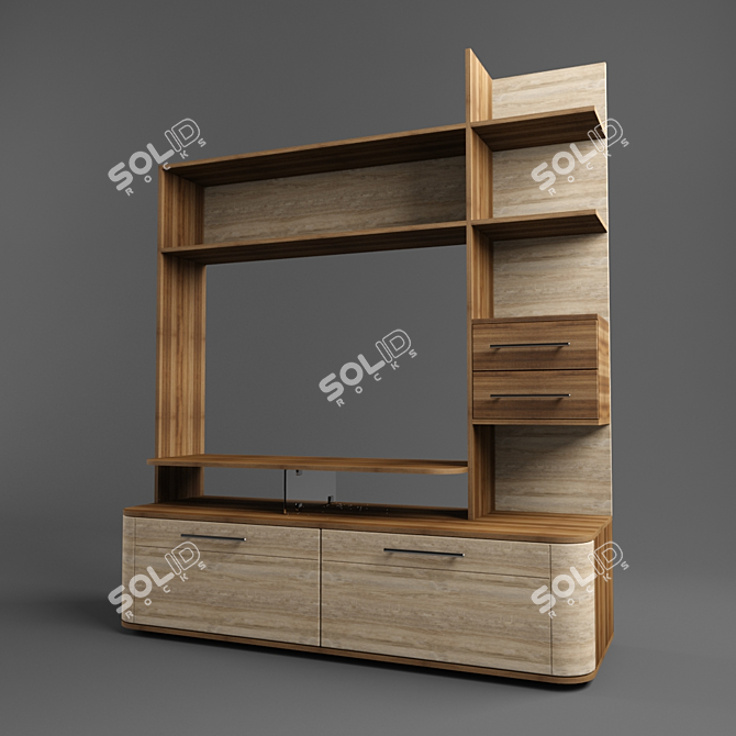 Bruna TV Stand: Stylish & Minimalistic 3D model image 1