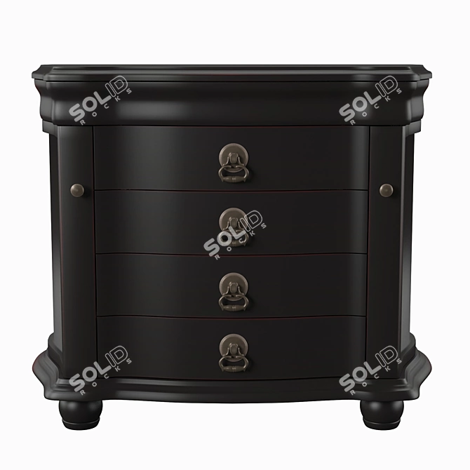 Exquisite Chinese Jewelry Box 3D model image 3