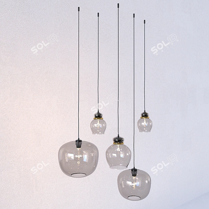 Modern Glass Pendant Light 3D model image 2