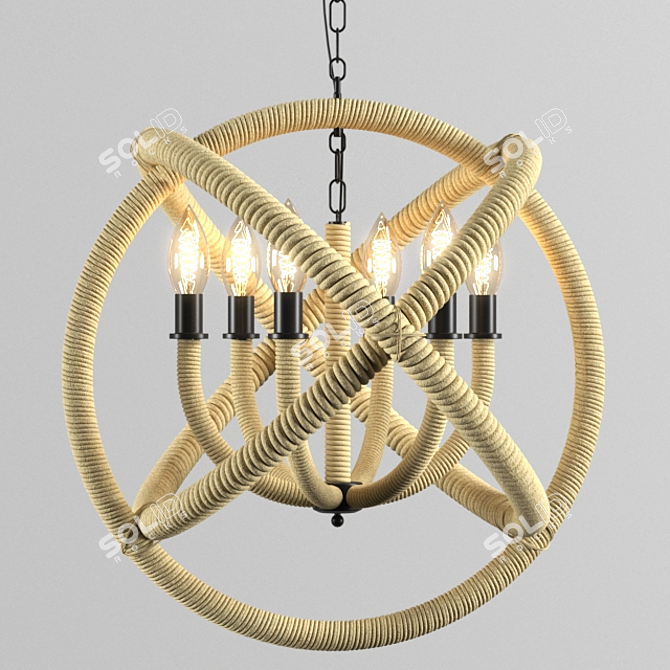 Modern Ceiling Light Fixture 3D model image 1