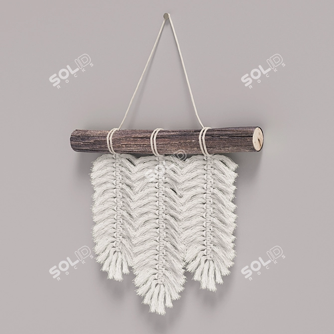 Boho Dreamcatcher Wall Decor 3D model image 1