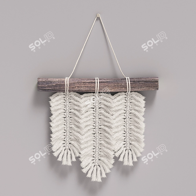 Boho Dreamcatcher Wall Decor 3D model image 2