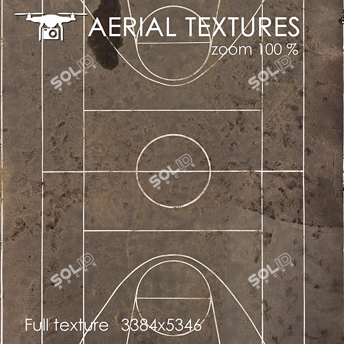 Aerial Sports Ground Texture 3D model image 2