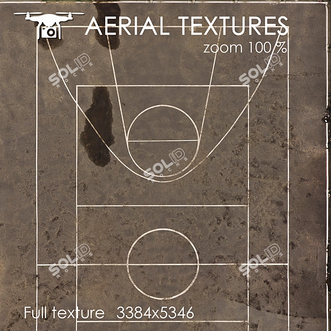 Aerial Sports Ground Texture 3D model image 3