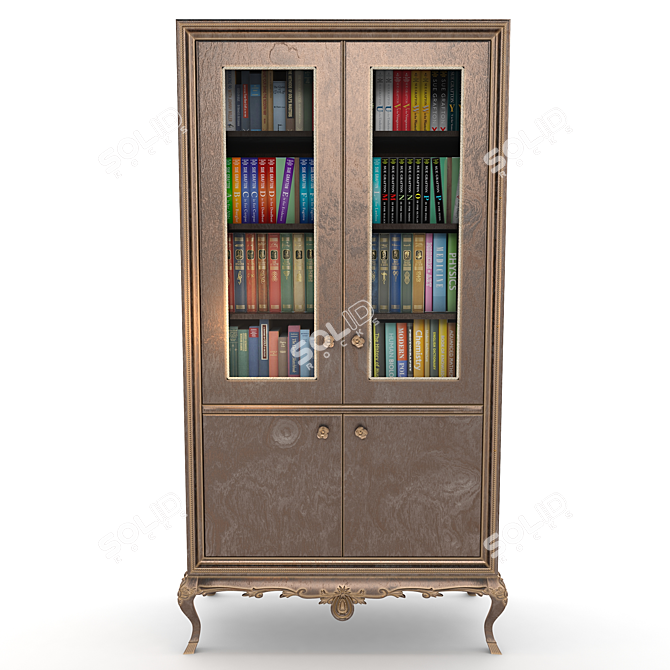 Venetian Bookchase - Elegant and Spacious Bookshelf 3D model image 2