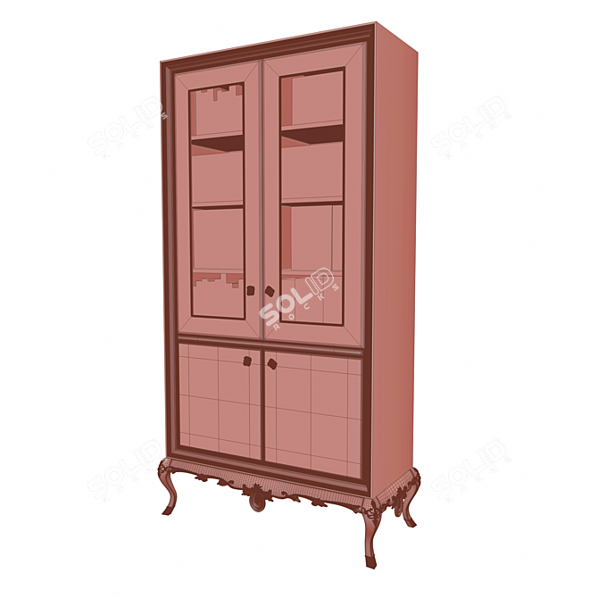 Venetian Bookchase - Elegant and Spacious Bookshelf 3D model image 3