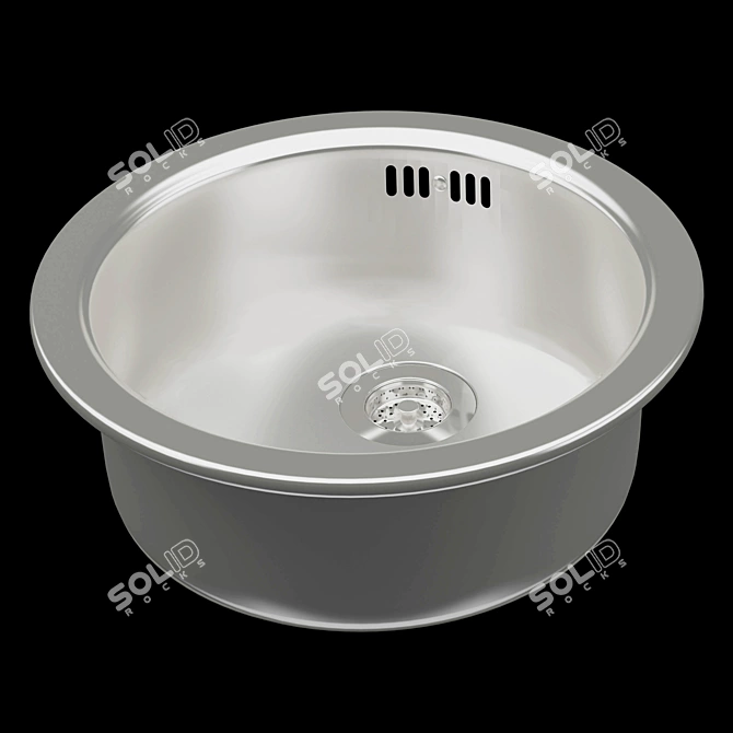 Stainless Steel Single Sink 3D model image 1