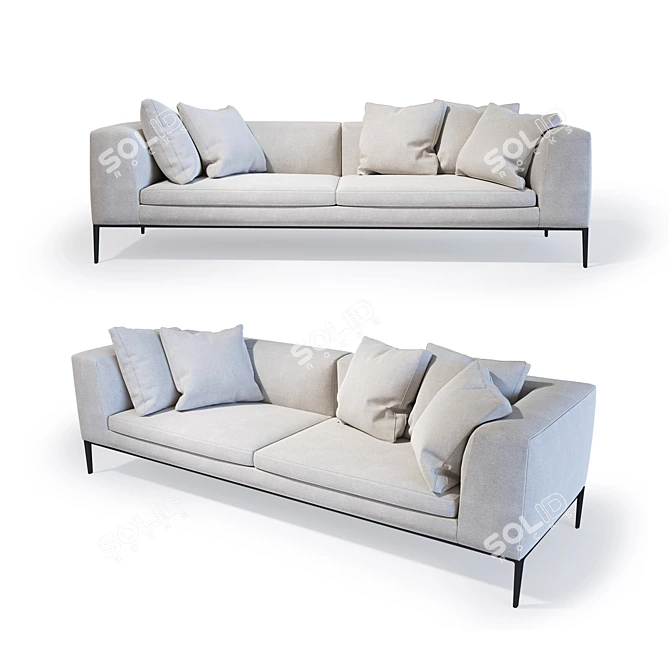 Elegant Michel Sofa: Comfort Meets Style 3D model image 1