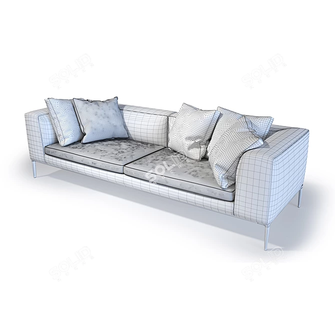 Elegant Michel Sofa: Comfort Meets Style 3D model image 2