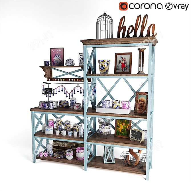 Elegant Shelf Decor: Enhance Your Space 3D model image 1