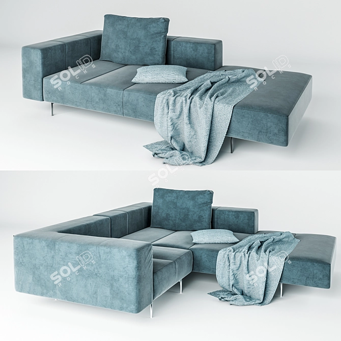 Modern and Elegant Boconcept Sofa 3D model image 1