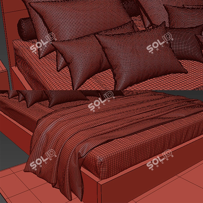 Luxury ALF Mont Blanc Bed | Italian Interiors 3D model image 2