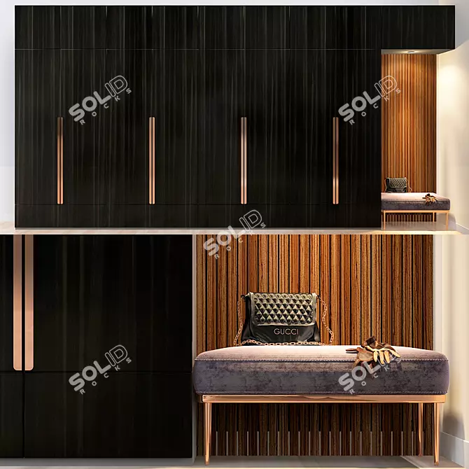 Sleek Elegance: Poliform Wardrobe Collection 3D model image 1