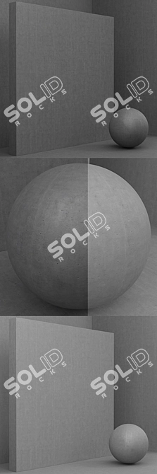 Seamless Concrete and Plaster Set 3D model image 2