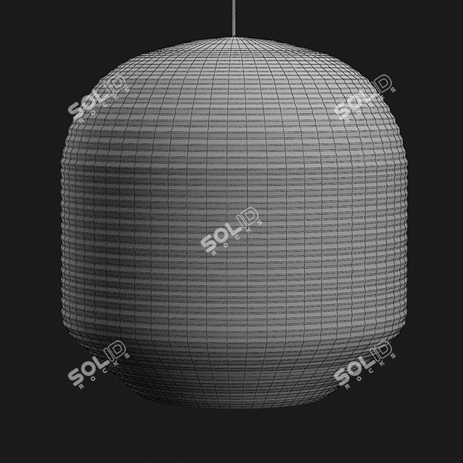 Japanese-Inspired Paper Lanterns: Hotaru Buoy 3D model image 3