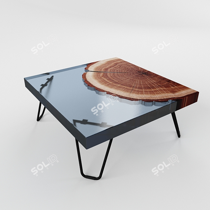 Elegant Resin Trunk Table 3D model image 1