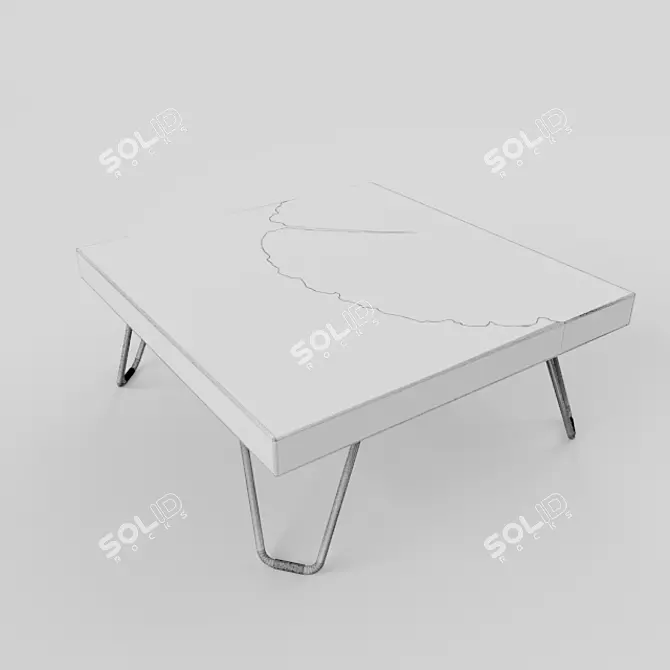 Elegant Resin Trunk Table 3D model image 2