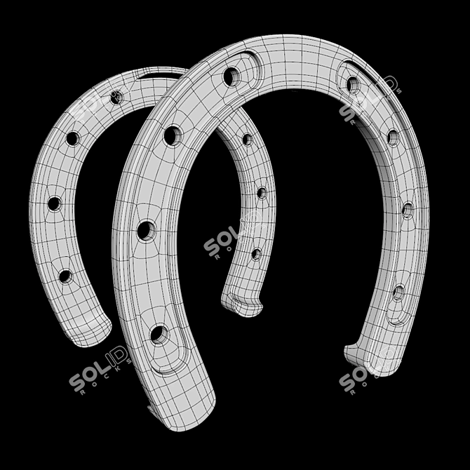 Lucky Charm: Horseshoe Pendant 3D model image 3