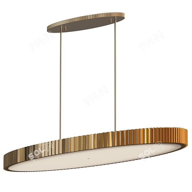 Elegant Paramount Oval Pendant 3D model image 1