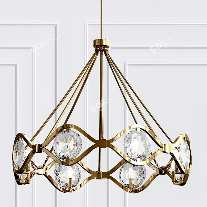 Quincy Twilight Crystal Chandelier 3D model image 1