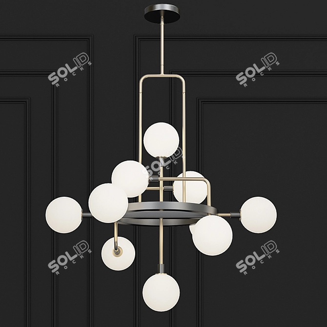 Viaggio Opal Chandelier: Elegant Illumination by Tech Lighting 3D model image 1