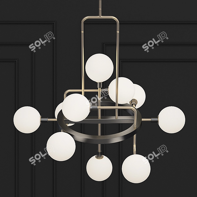 Viaggio Opal Chandelier: Elegant Illumination by Tech Lighting 3D model image 2