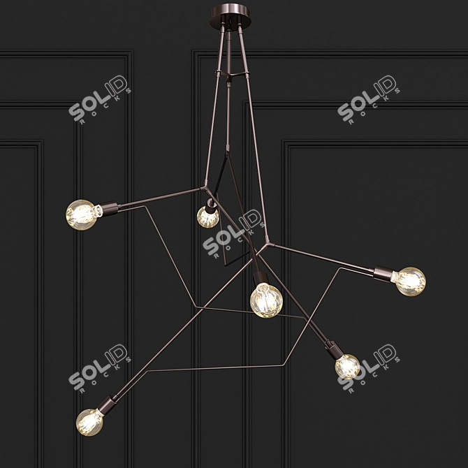 Coastal Outdoor Pendant: Divergence Hub 3D model image 1