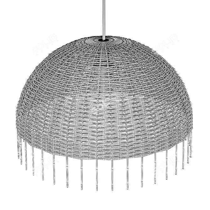 Gervasoni Croco 95: Elegant Woven Rattan Lamp 3D model image 3