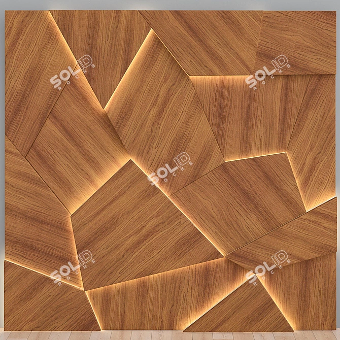 Modern 3D Wall Art Panel 3D model image 1