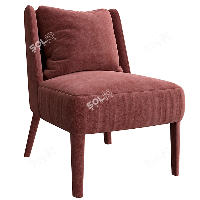 Elegant Meridiani Cecile Chair 3D model image 1