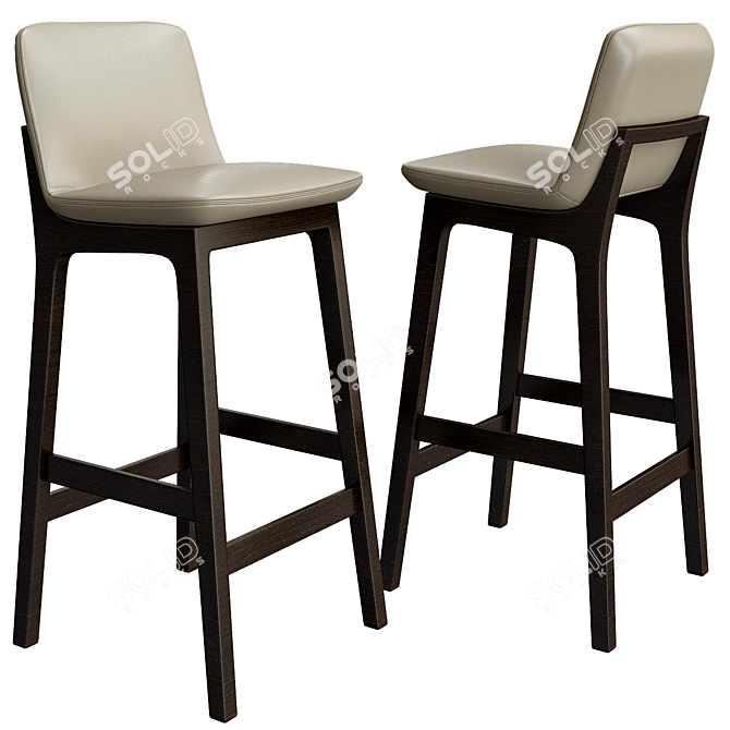 Elegant Poliform Bar Stool 3D model image 1