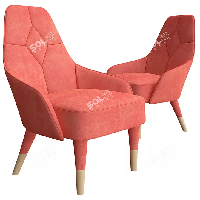 Emma Lounge Chair: Elegant and Comfortable 3D model image 1