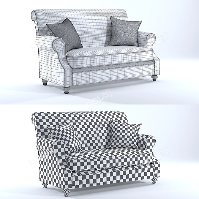 Modern Mex Sofa: 3D Max, OBJ, FBX 3D model image 3
