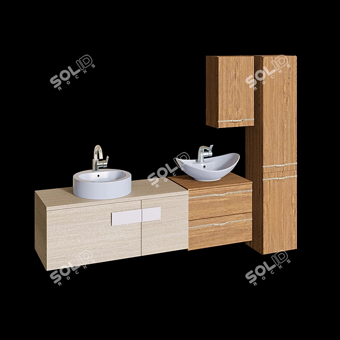 Polish KFA Armatura Sink Set 3D model image 1